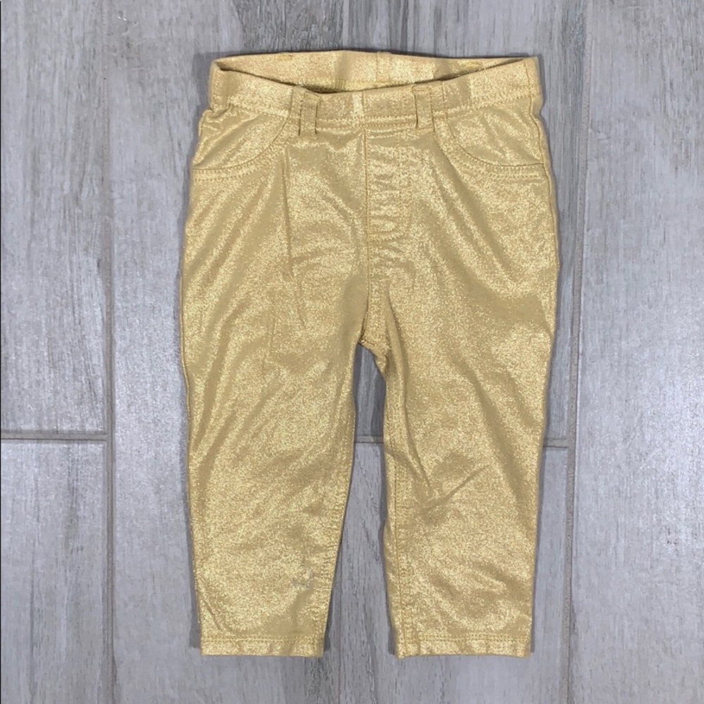 Girls metallic gold leggings